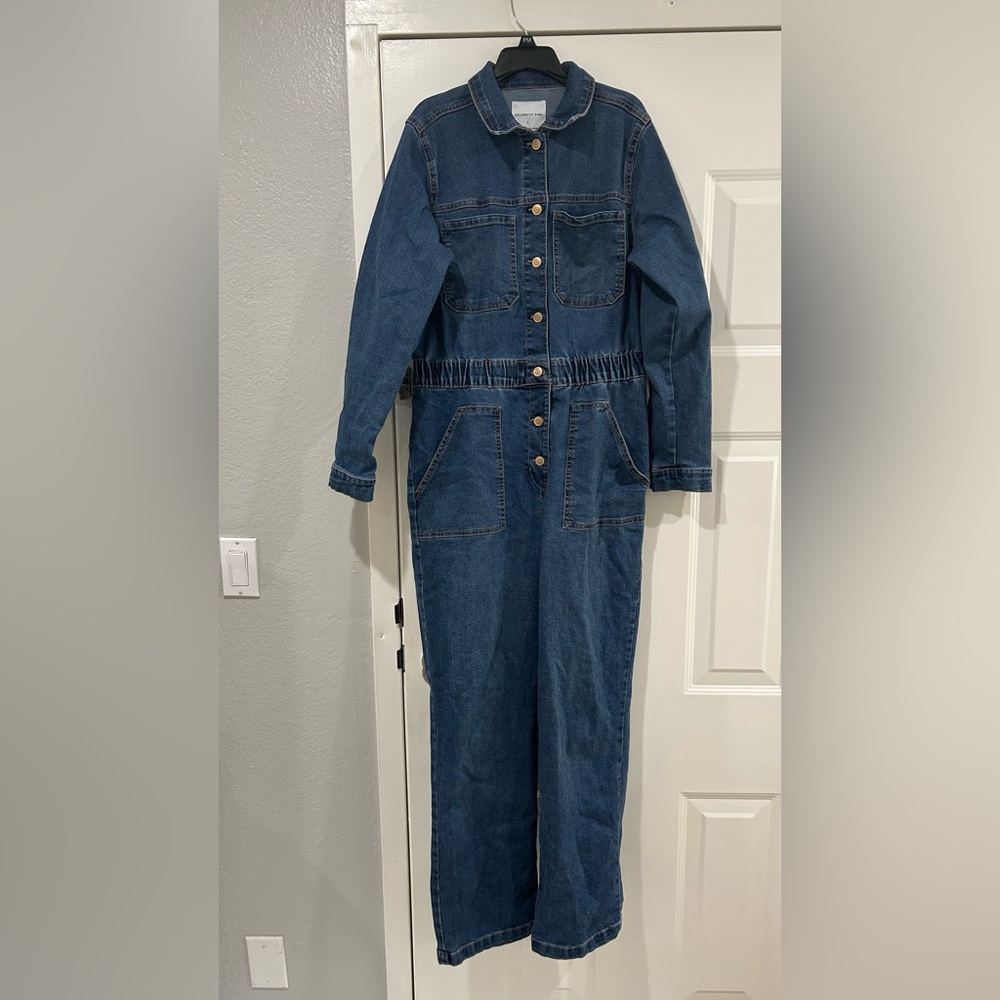 denim jumpsuit large
